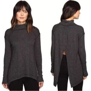 Charcoal Gray Women's Turtleneck Top